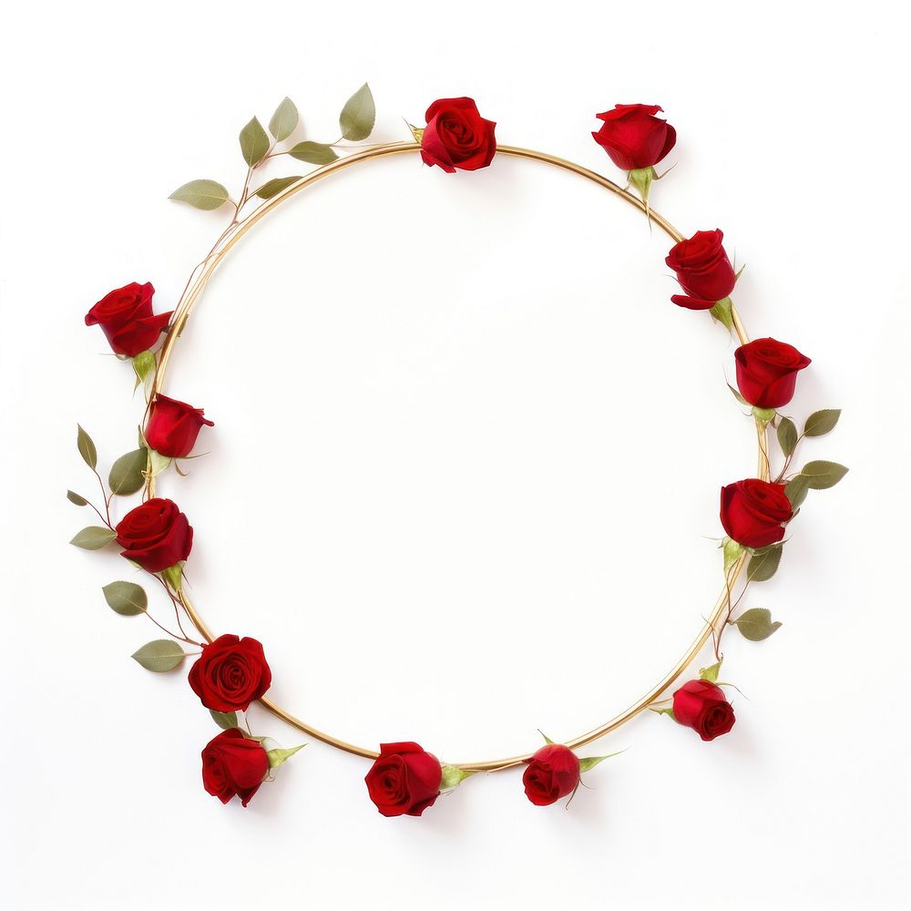 Rose jewelry circle wreath.