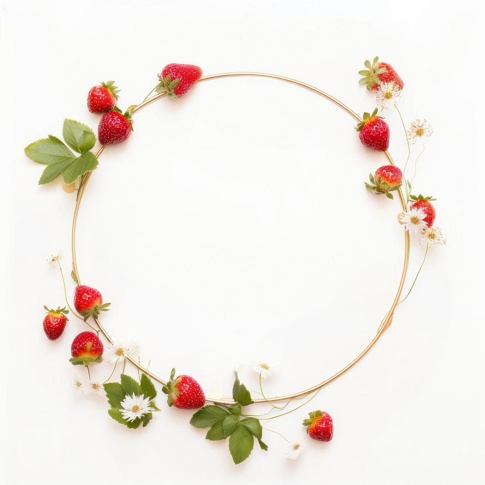 Strawberry jewelry wreath circle.