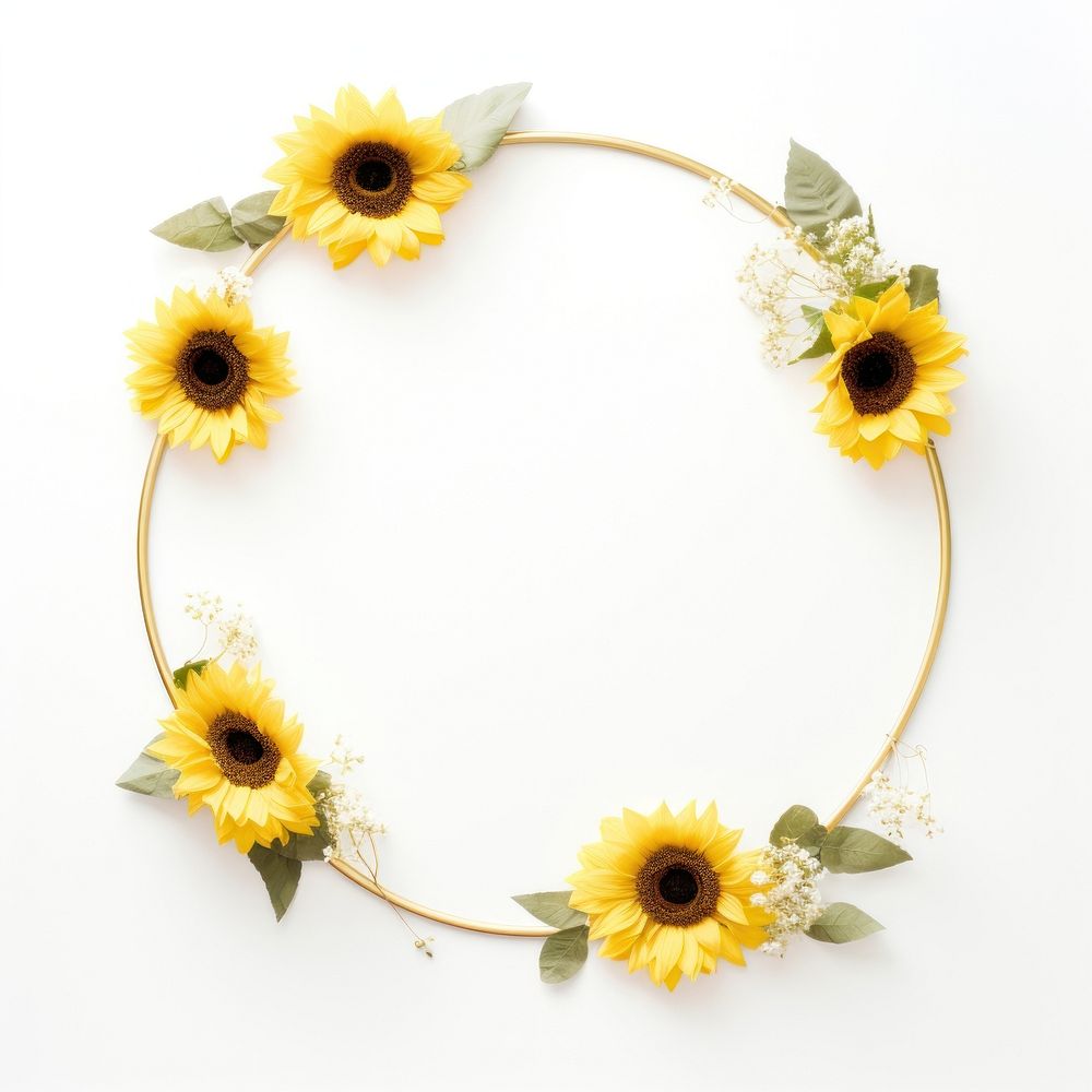 Sunflower jewelry circle wreath.