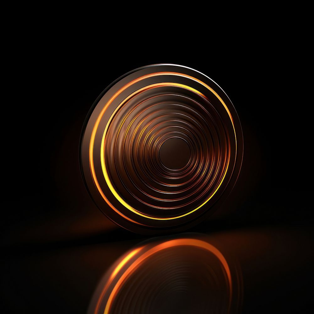 Coin abstract spiral light.