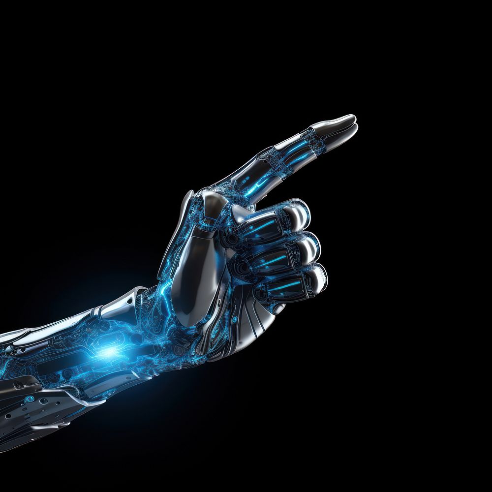 Robot Hand Technology Blue Black Free Photo Illustration Rawpixel