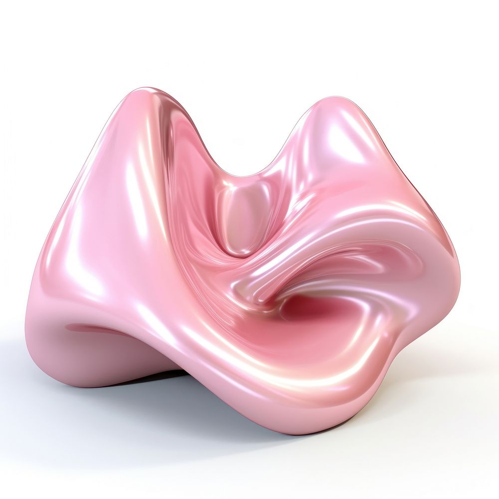 Surreal abstract shape pink white background furniture.