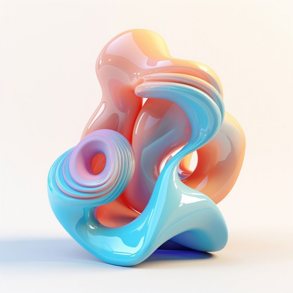 Surreal abstract shapes art toy creativity.
