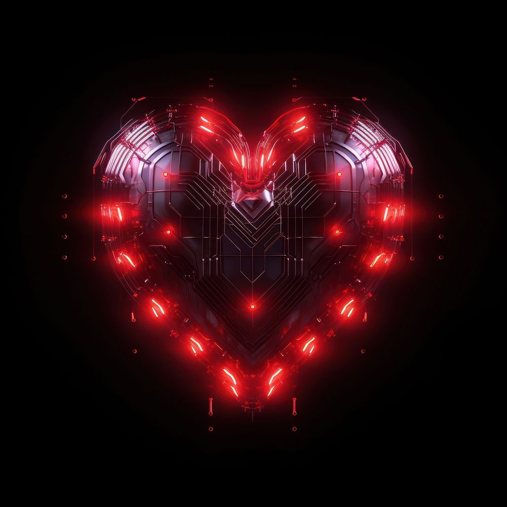 Heart light technology red.