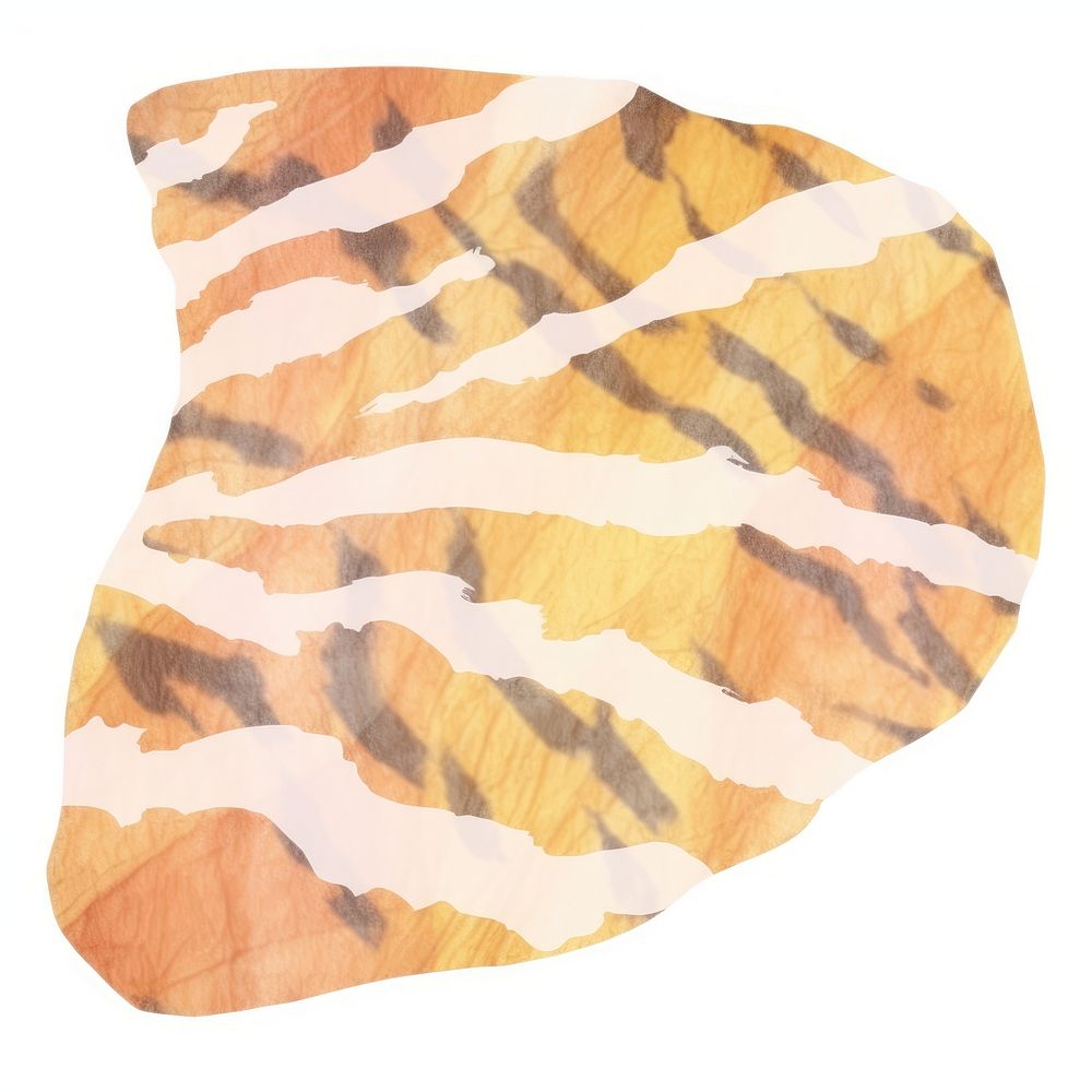 Tiger skin marble distort shape paper white background paleontology.