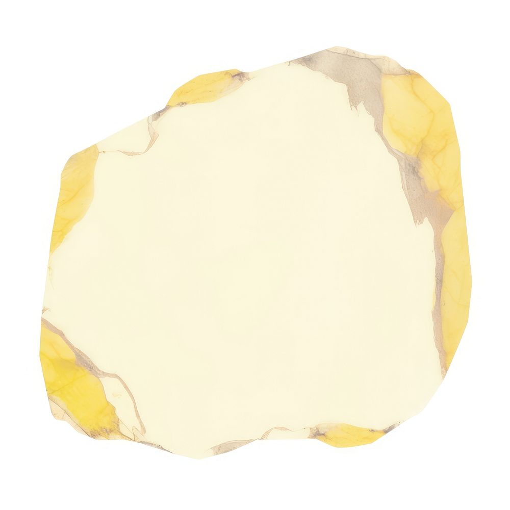 Yellow marble distort shape paper white background accessories.