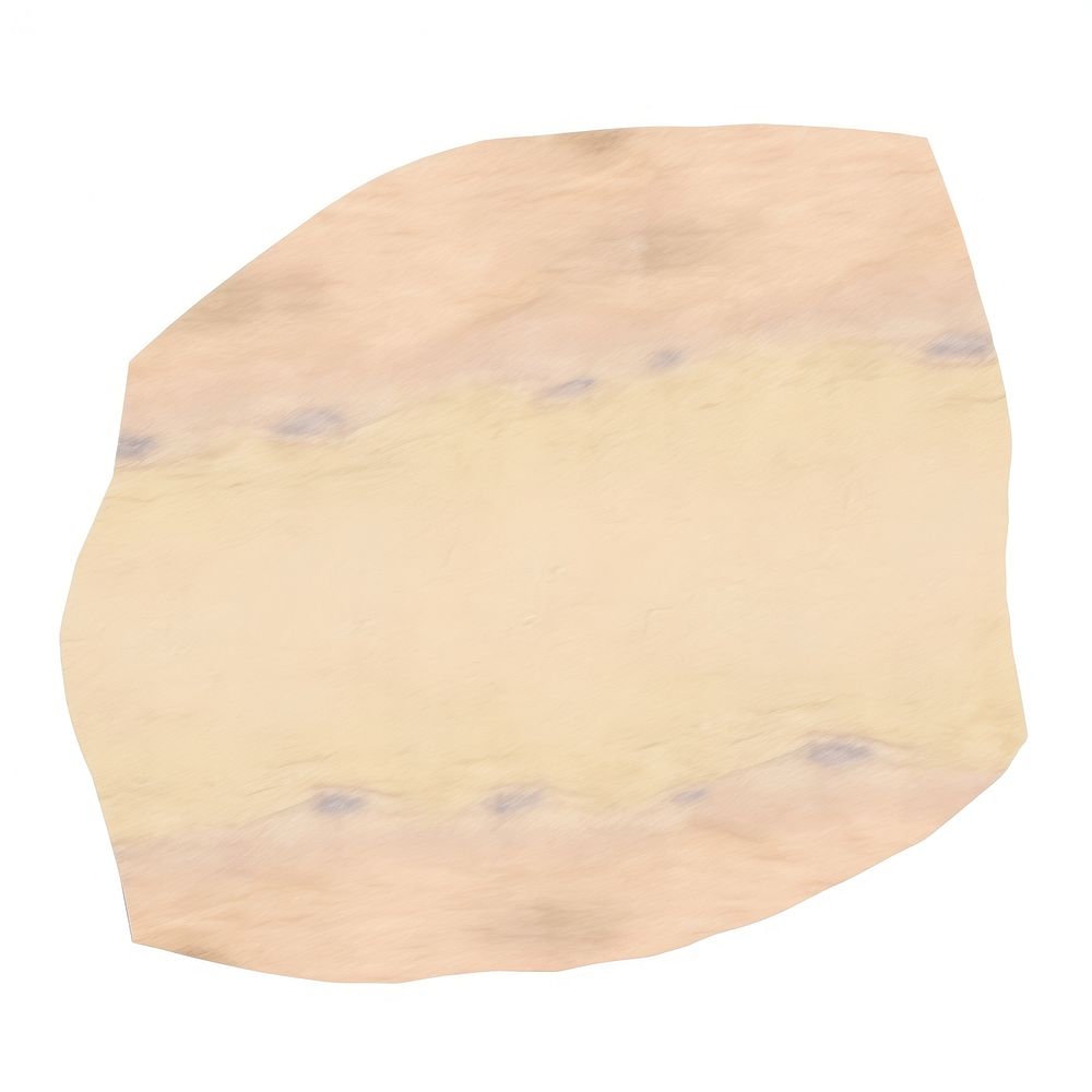 Beige marble distort shape paper white background rectangle.