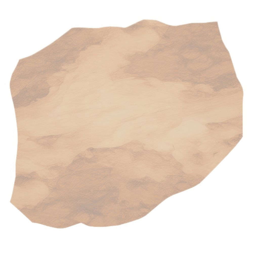 Brown marble distort shape abstract paper white background.