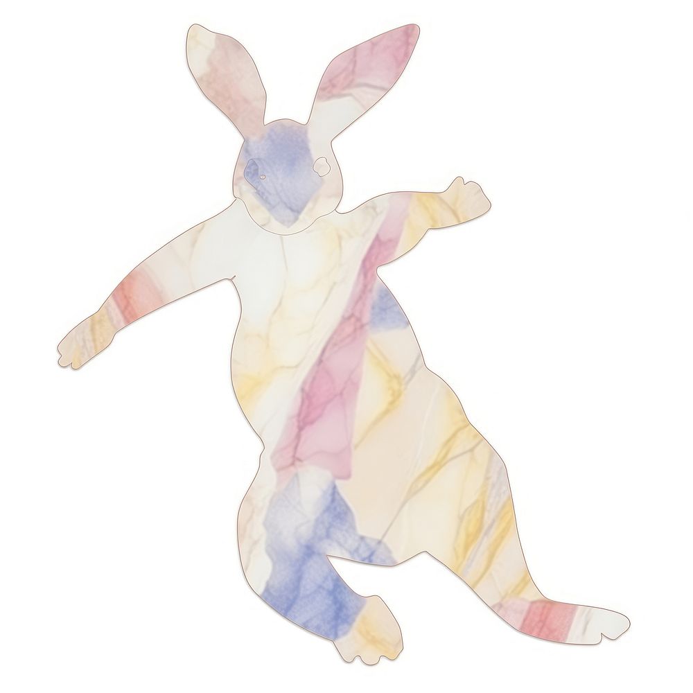 Bunny shape marble distort shape animal mammal art.