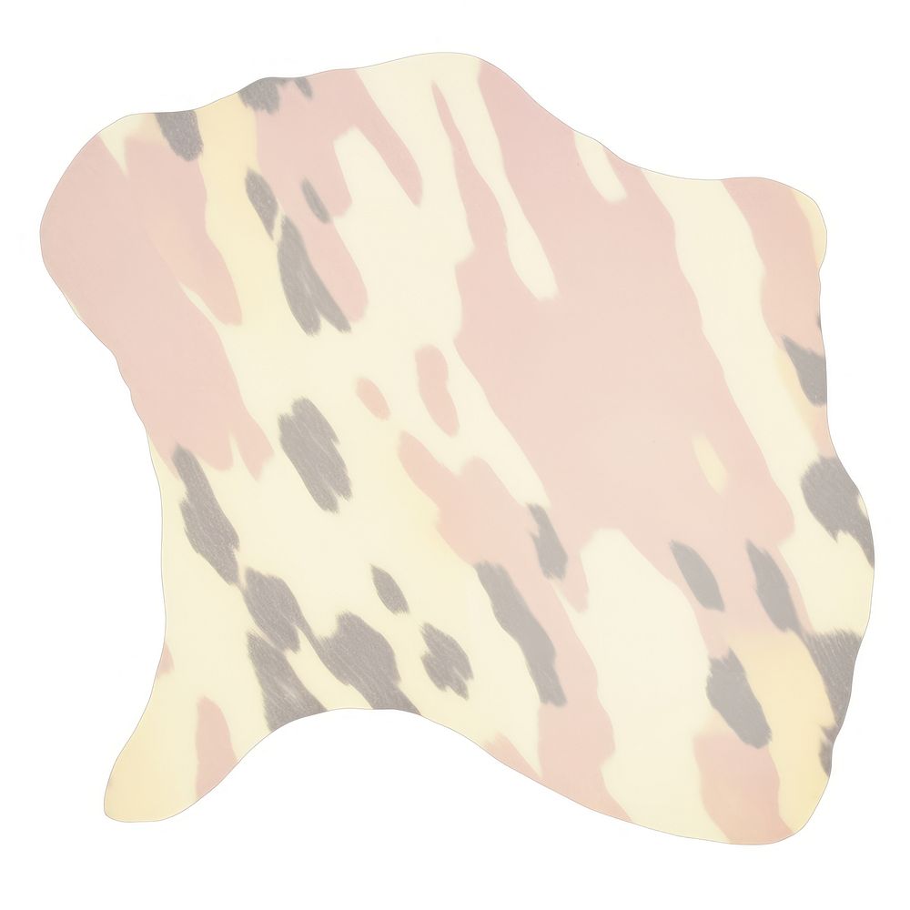 Cow skin marble distort shape white background camouflage rectangle.