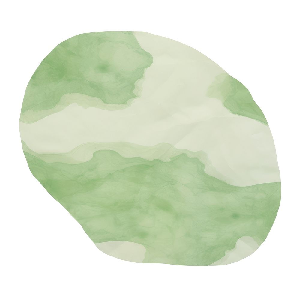 Green marble distort shape abstract jade white background.