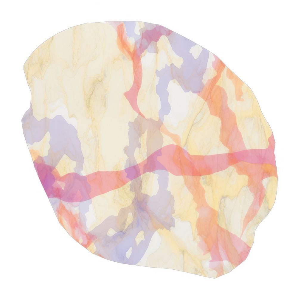 Nature marble distort shape paper white background magnification.