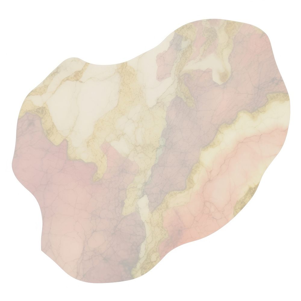 Nature shape marble distort shape paper white background accessories.