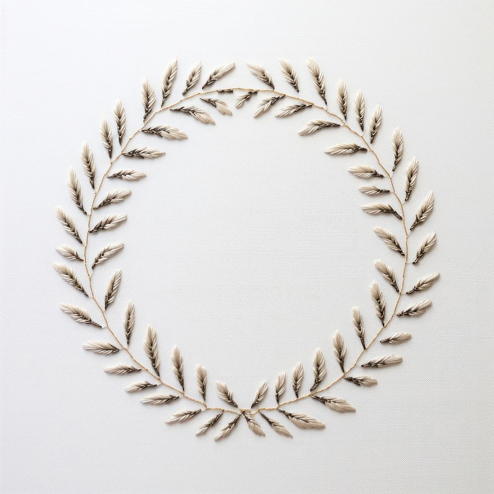Laurel wreath in embroidery style celebration accessories creativity.