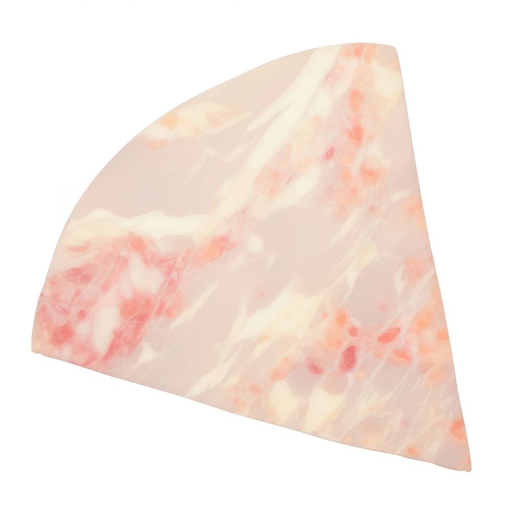 Pizza piece marble distort shape paper white background accessories.