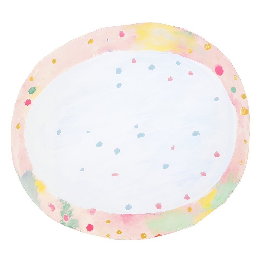 Polka dot marble distort shape confetti plate paper.