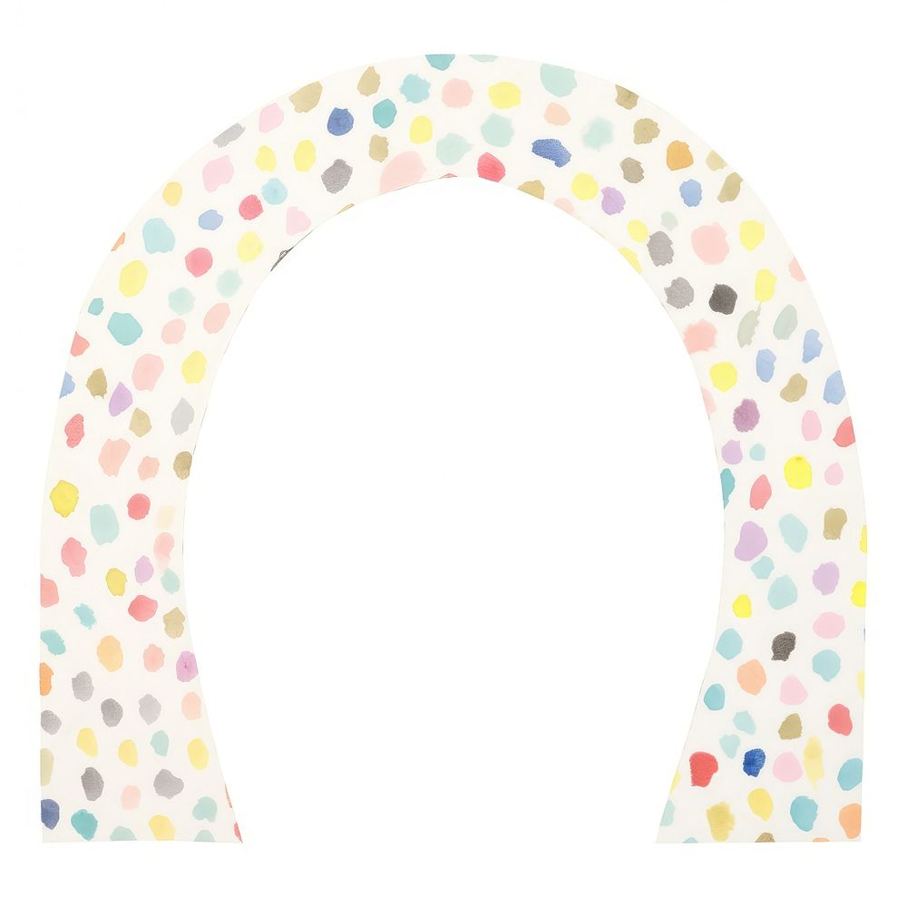 Polka dots in arch shape marble distort shape backgrounds paper white background.