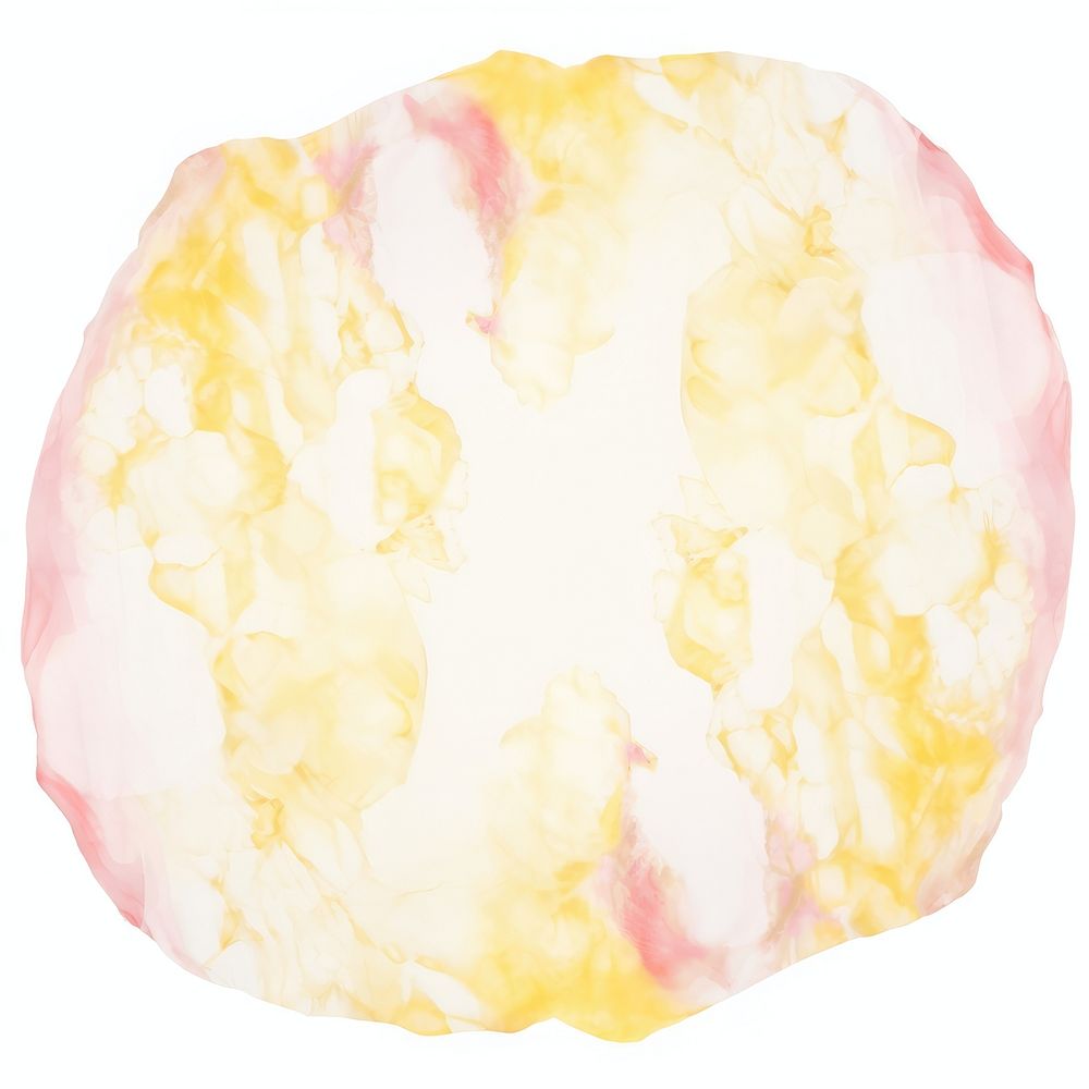 Popcorn marble distort shape petal food white background.