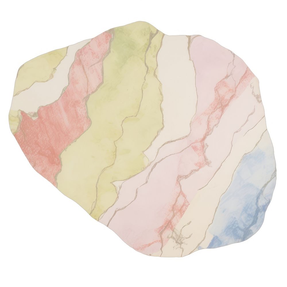 Rock marble distort shape paper white background accessories.