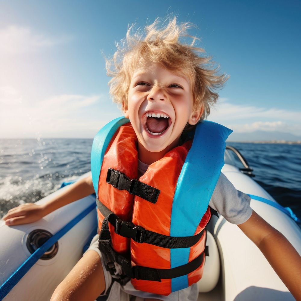 Vacation portrait recreation lifejacket. Free Photo rawpixel