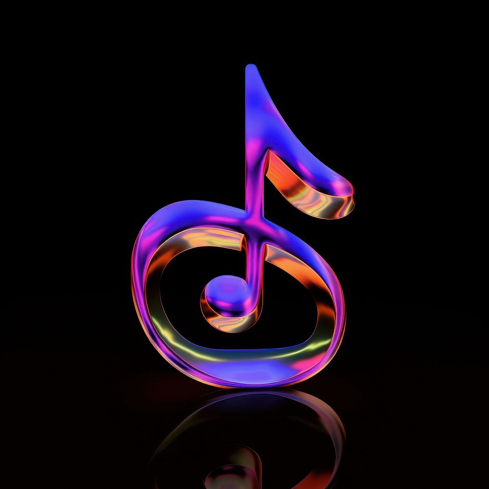 A music icon black background single object creativity.