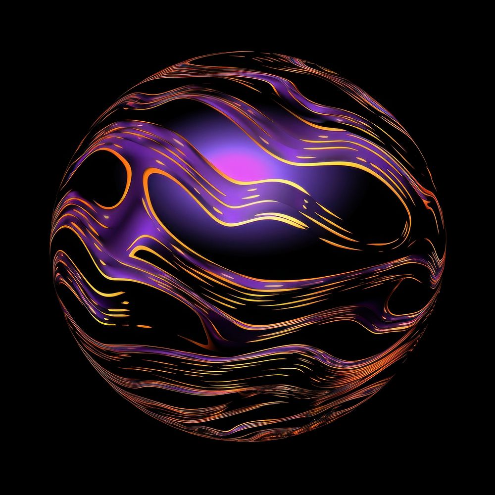A globe sphere purple night.