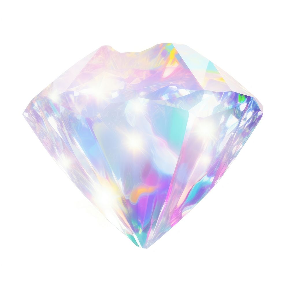 A holography diamond gemstone mineral jewelry.