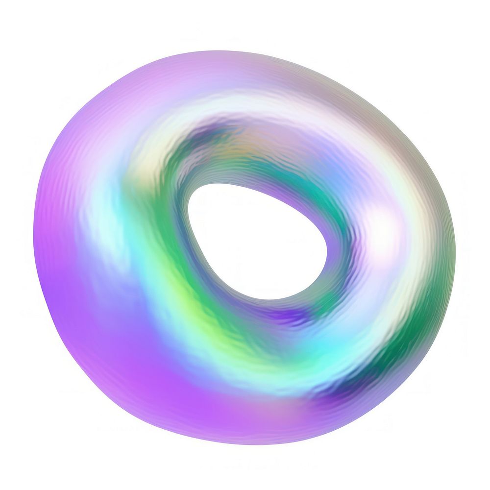 A holography Half Torus white background single object confectionery.
