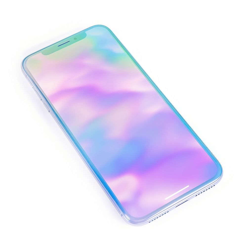 A holography mobile phone white background single object electronics.