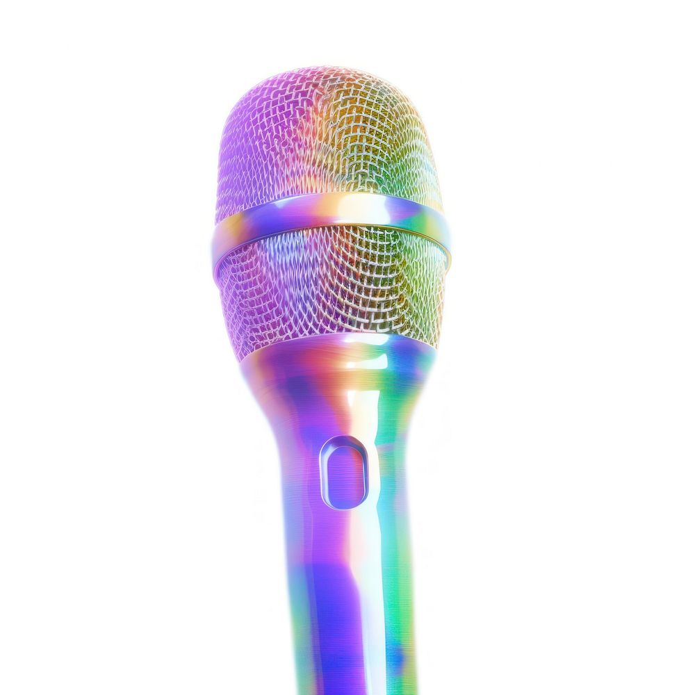 A holography microphone white background single object performance.