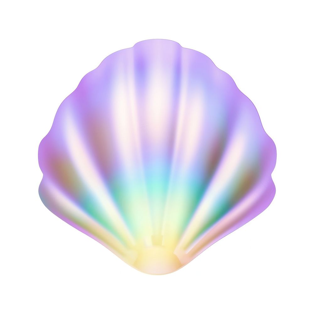 A holography shell icon clam white background single object.