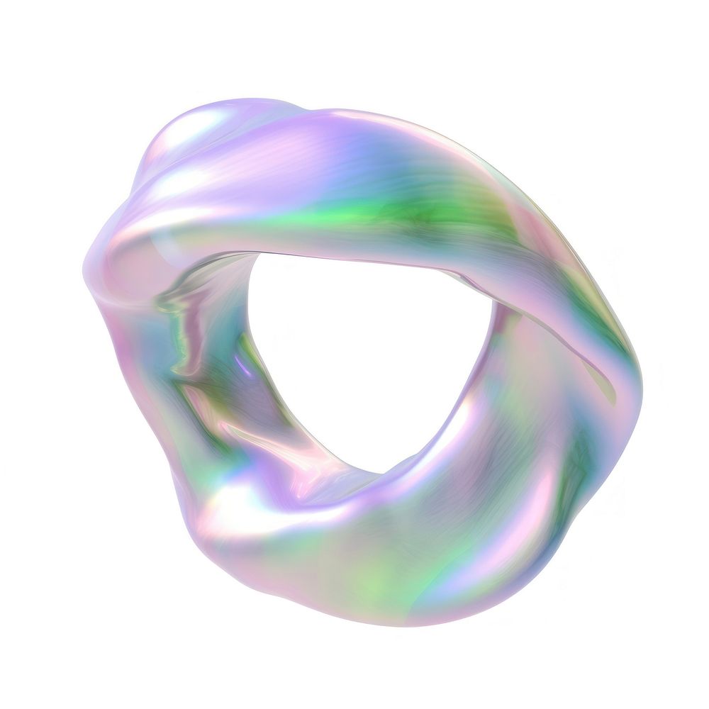 A holography ring gemstone jewelry white background.