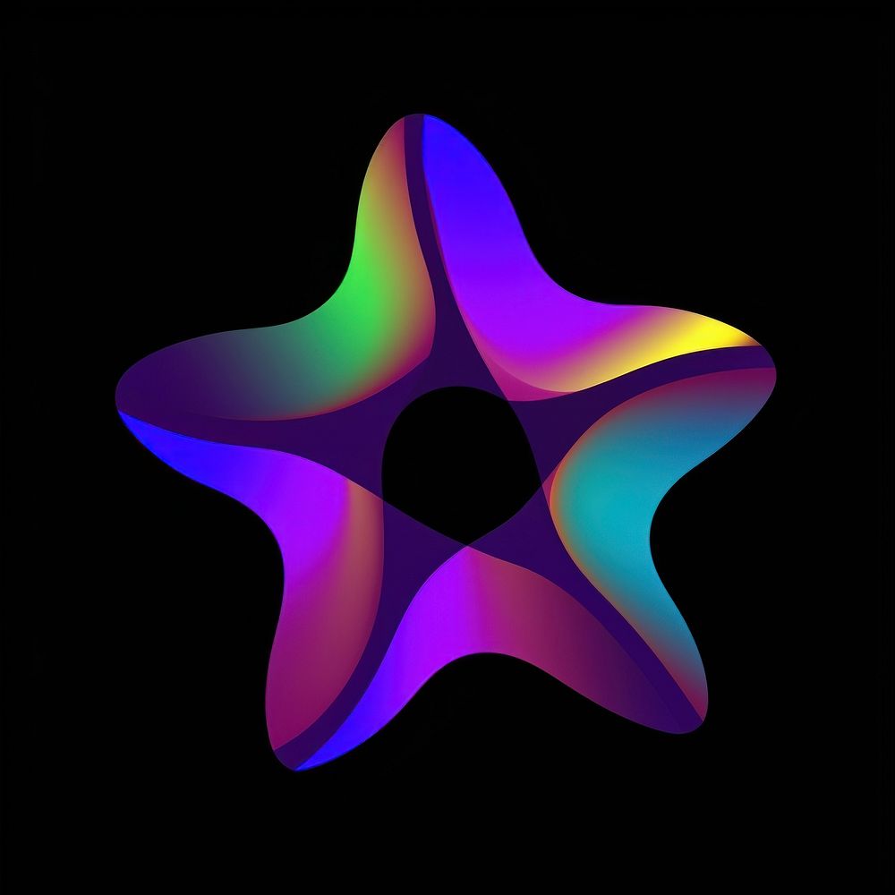 A star icon purple symbol black background.