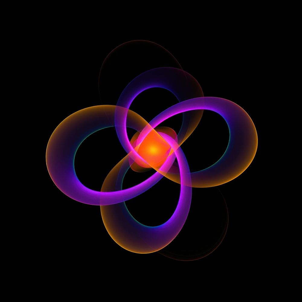An atom technology pattern purple.