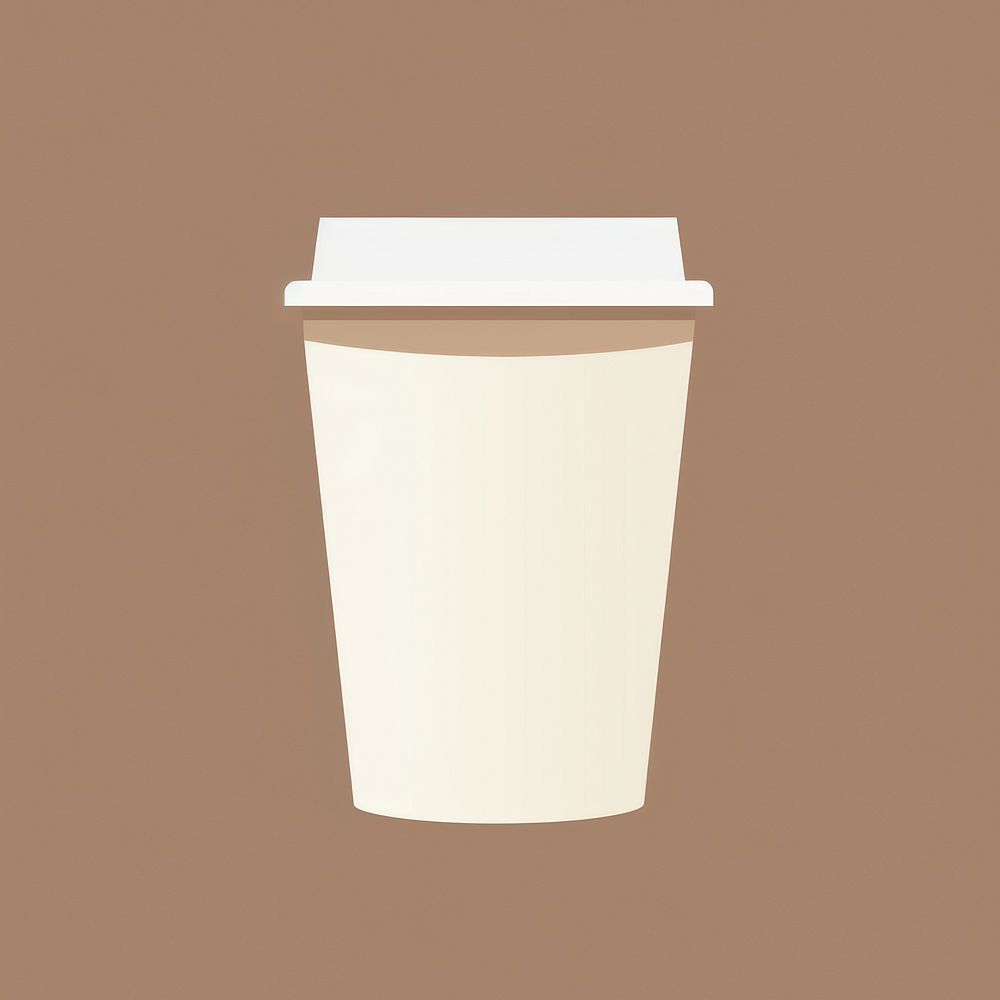 Illustration of a simple coffee cup mug refreshment disposable.