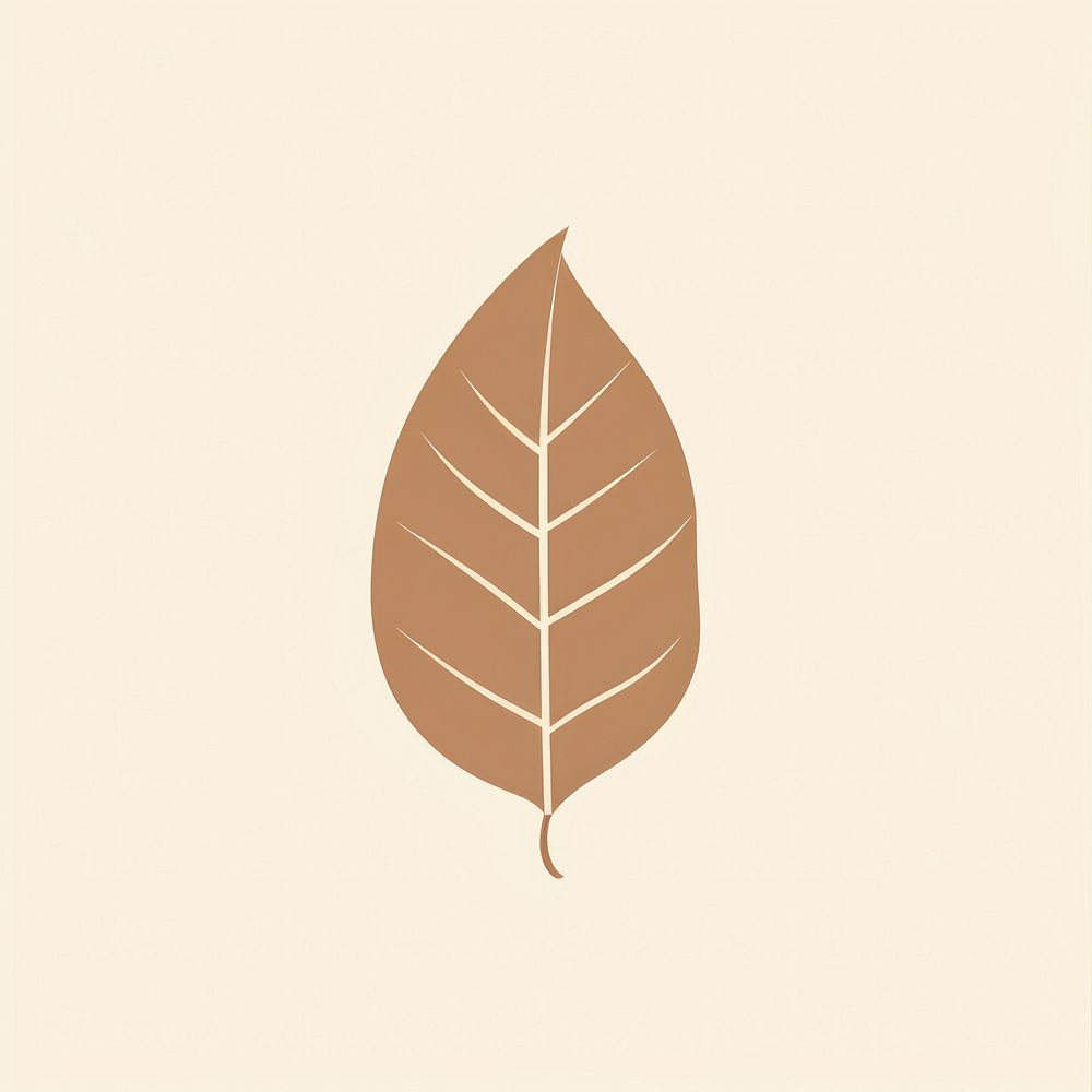 Illustration of a simple coffee leaf plant pattern tobacco.