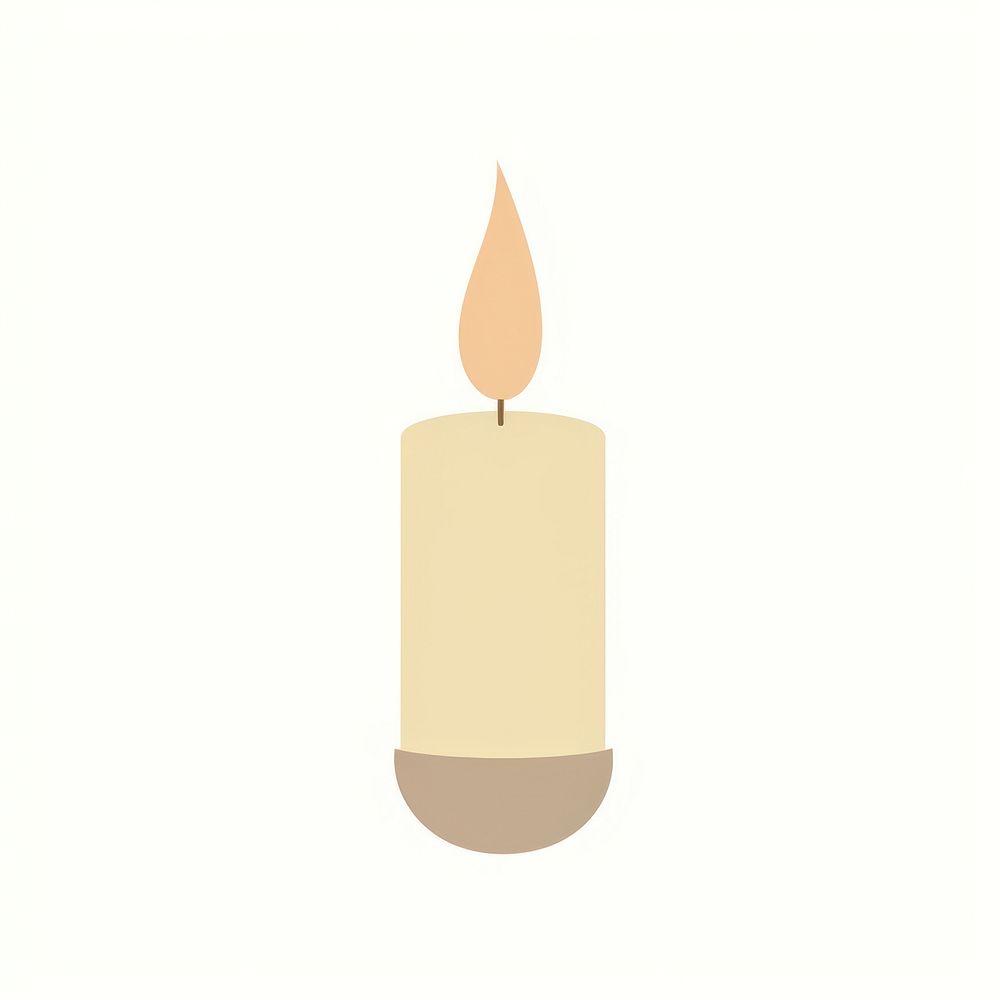 Illustration of a simple candle fire illuminated lighting.