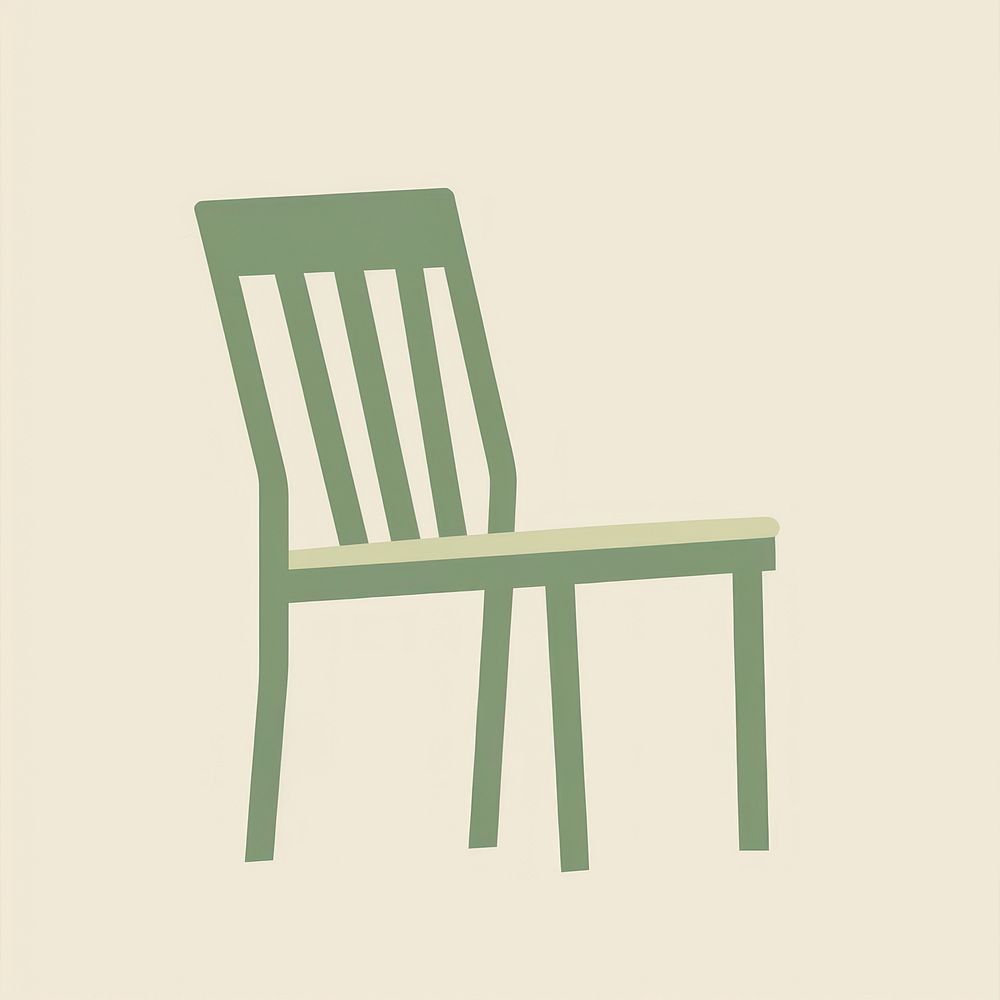 Illustration of a simple chair furniture armrest absence.