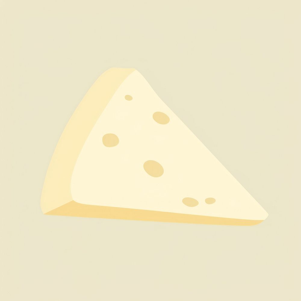 Illustration of a simple chesse cheese food triangle.