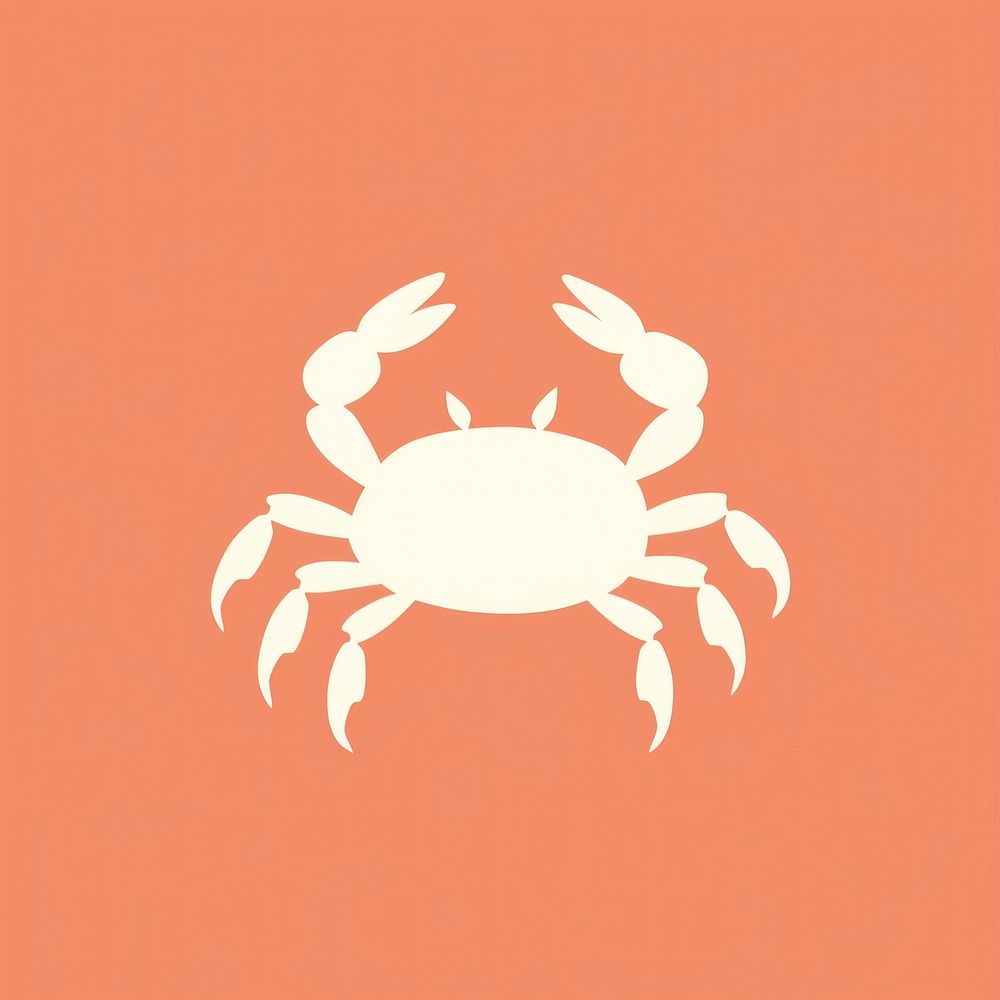 Illustration of a simple crab seafood animal invertebrate.