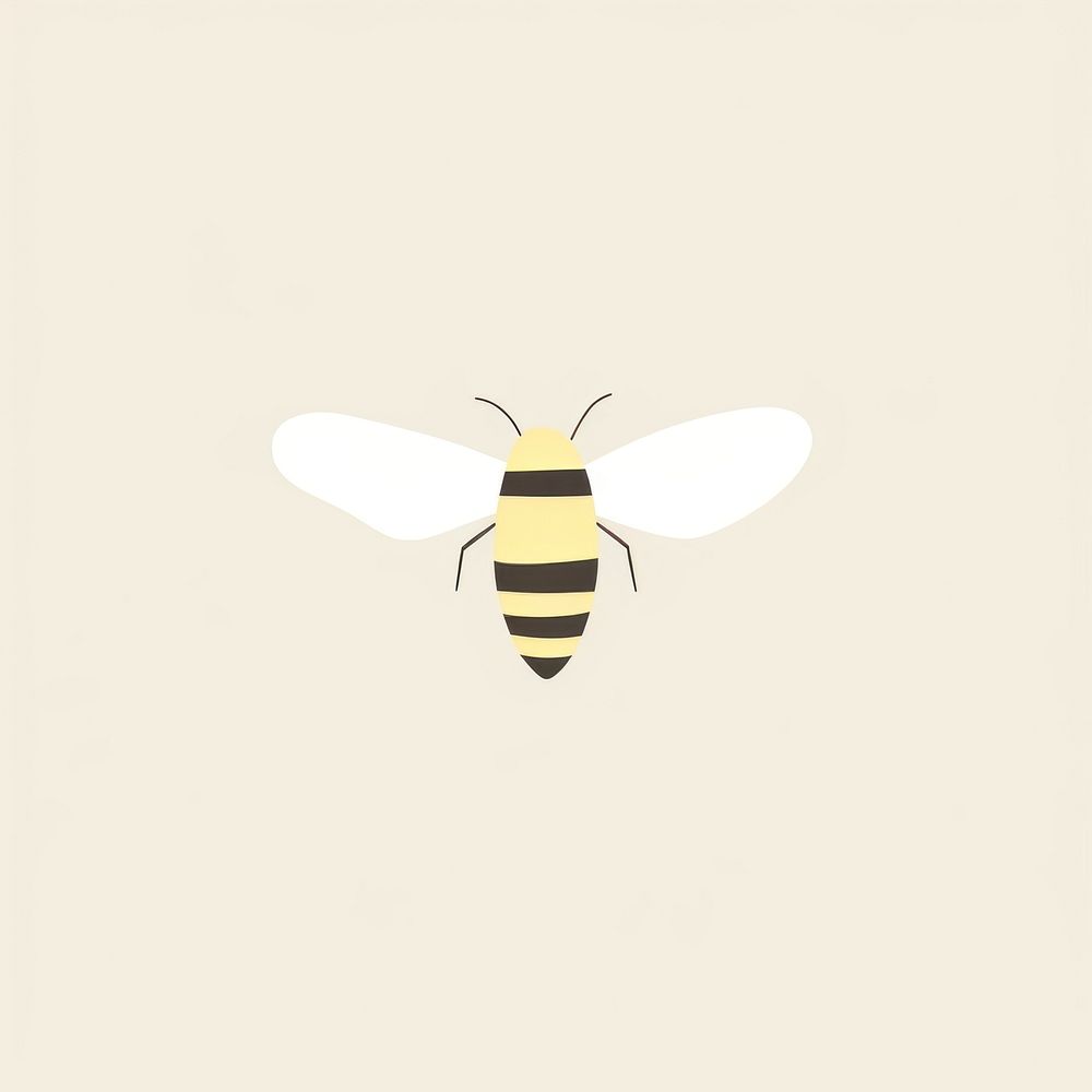 Illustration of a simple bee animal insect invertebrate.