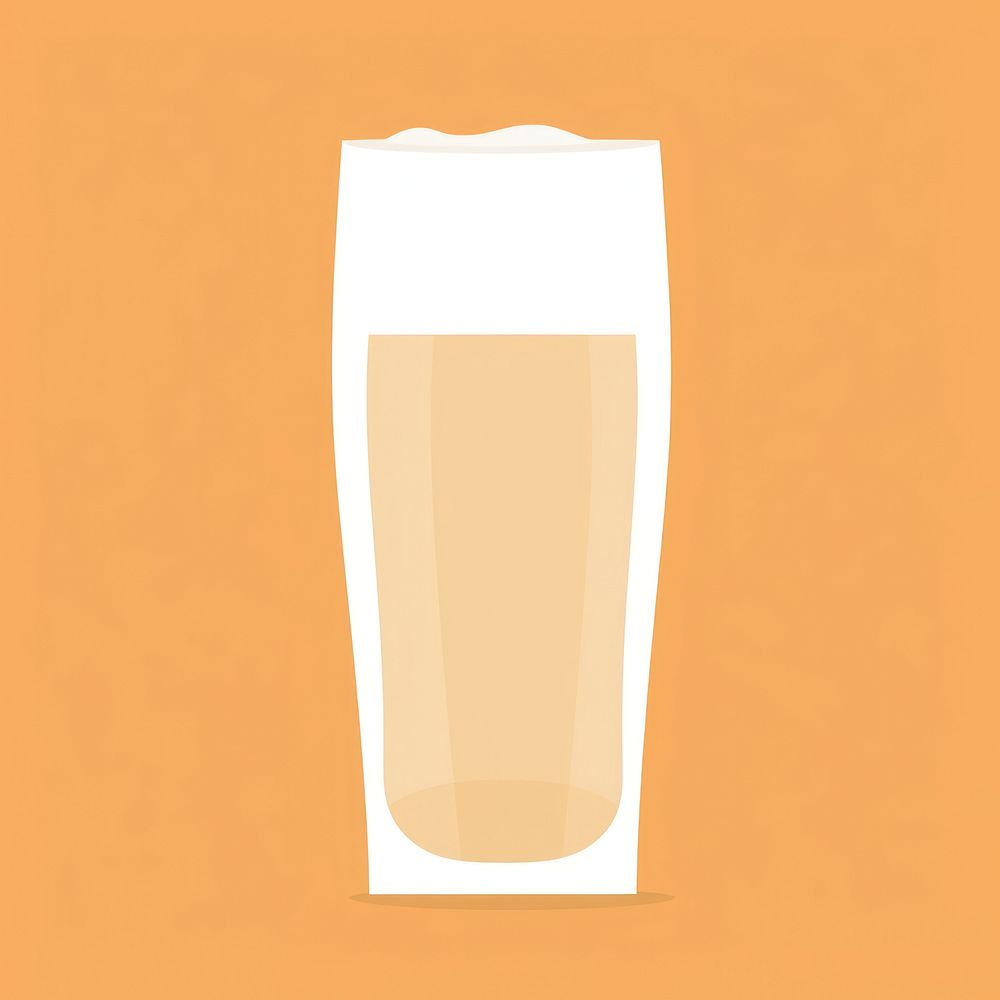 Illustration of a simple beer glass drink refreshment letterbox.