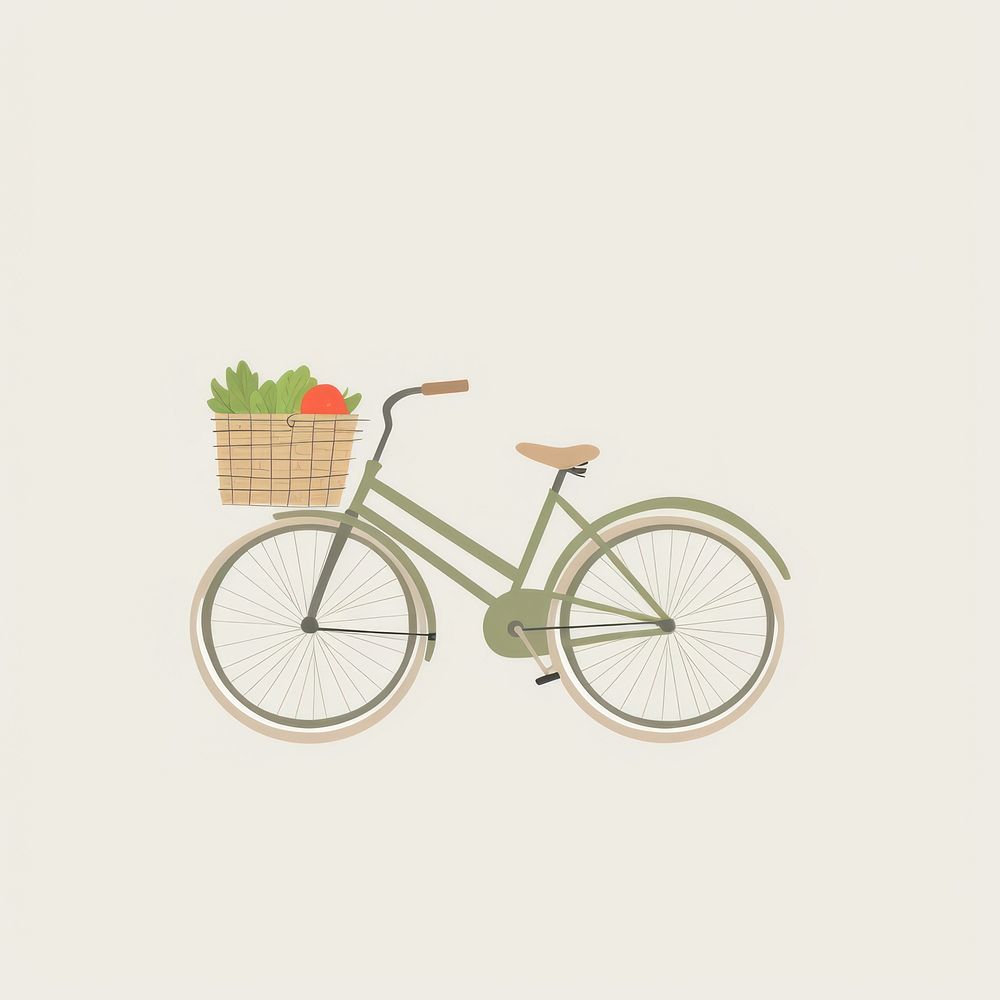Illustration of a simple bicycle vehicle wheel transportation.
