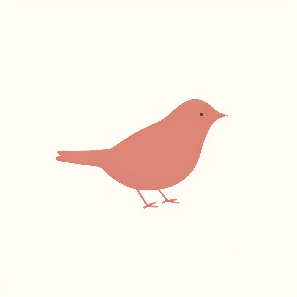 Illustration of a simple bird animal wildlife perching.
