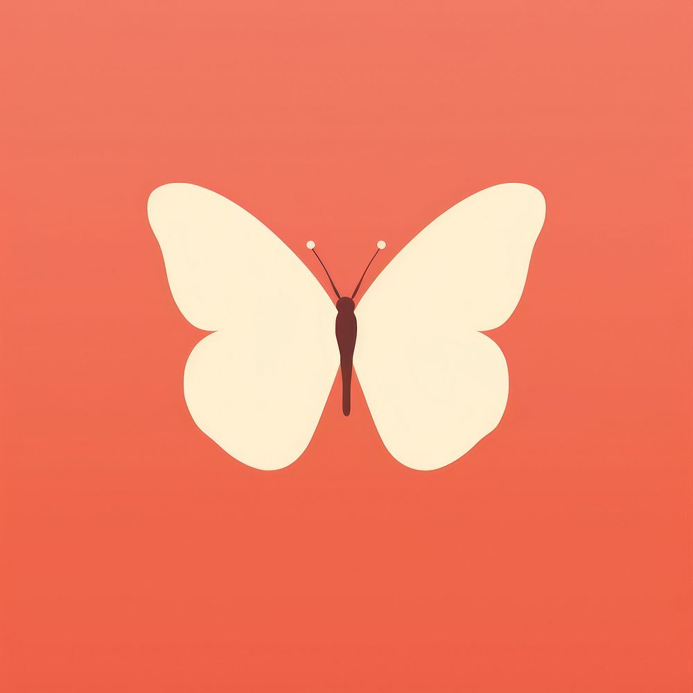 Illustration of a simple butterfly outdoors animal insect.