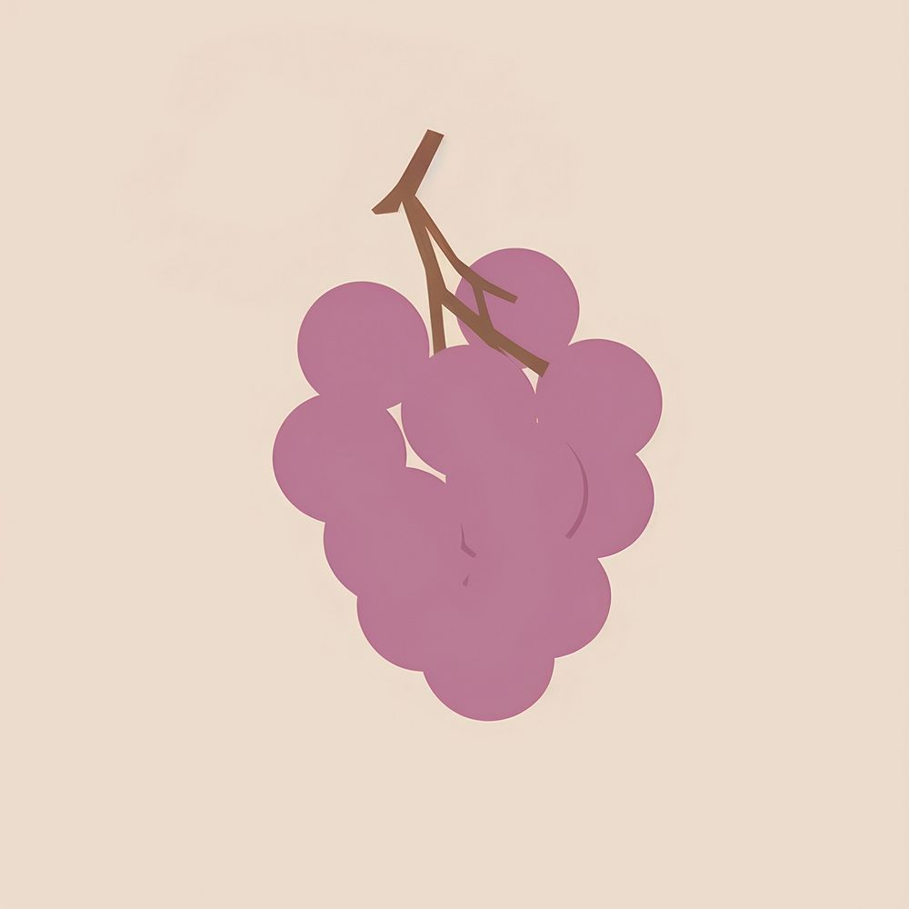 Illustration of a simple grape grapes plant food.