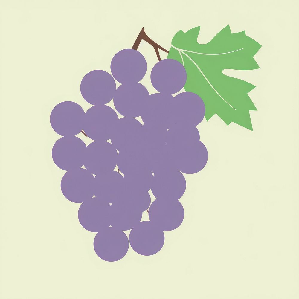 Illustration of a simple grape grapes fruit plant.