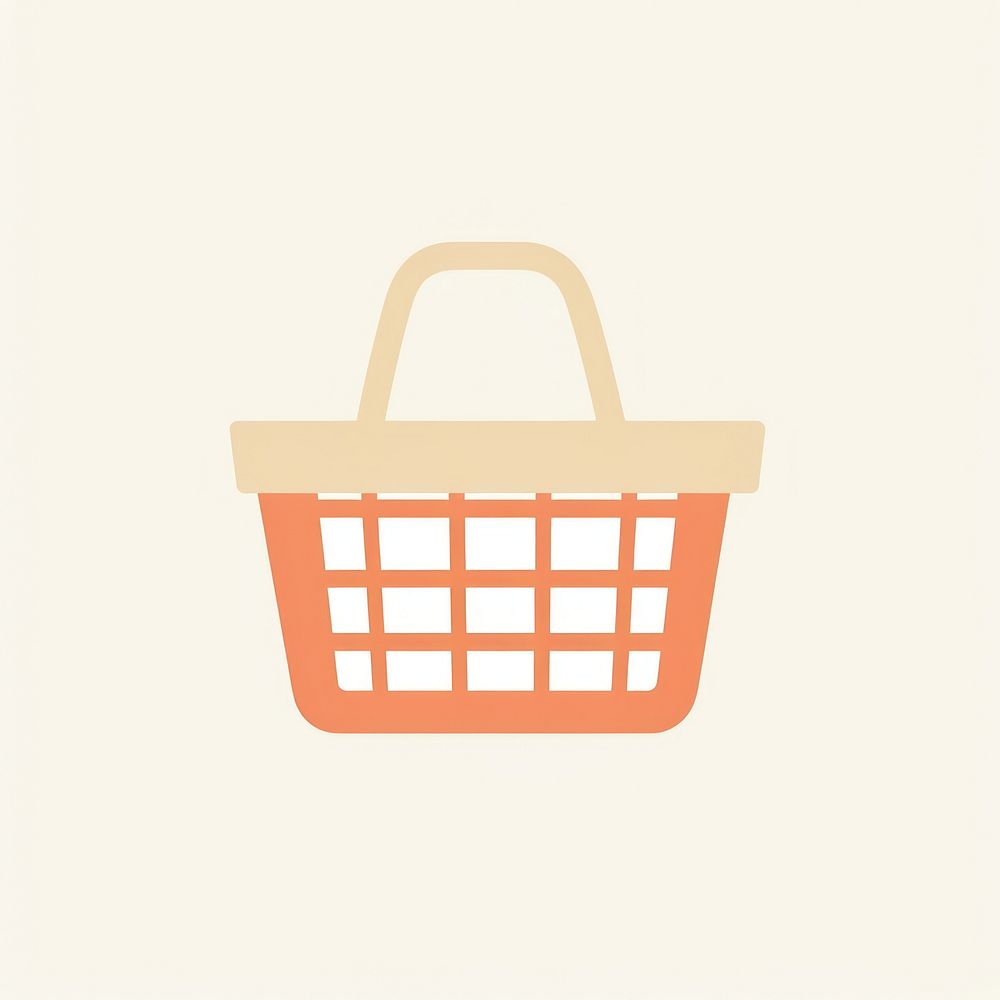 Illustration of a simple grocery basket consumerism container shopping.