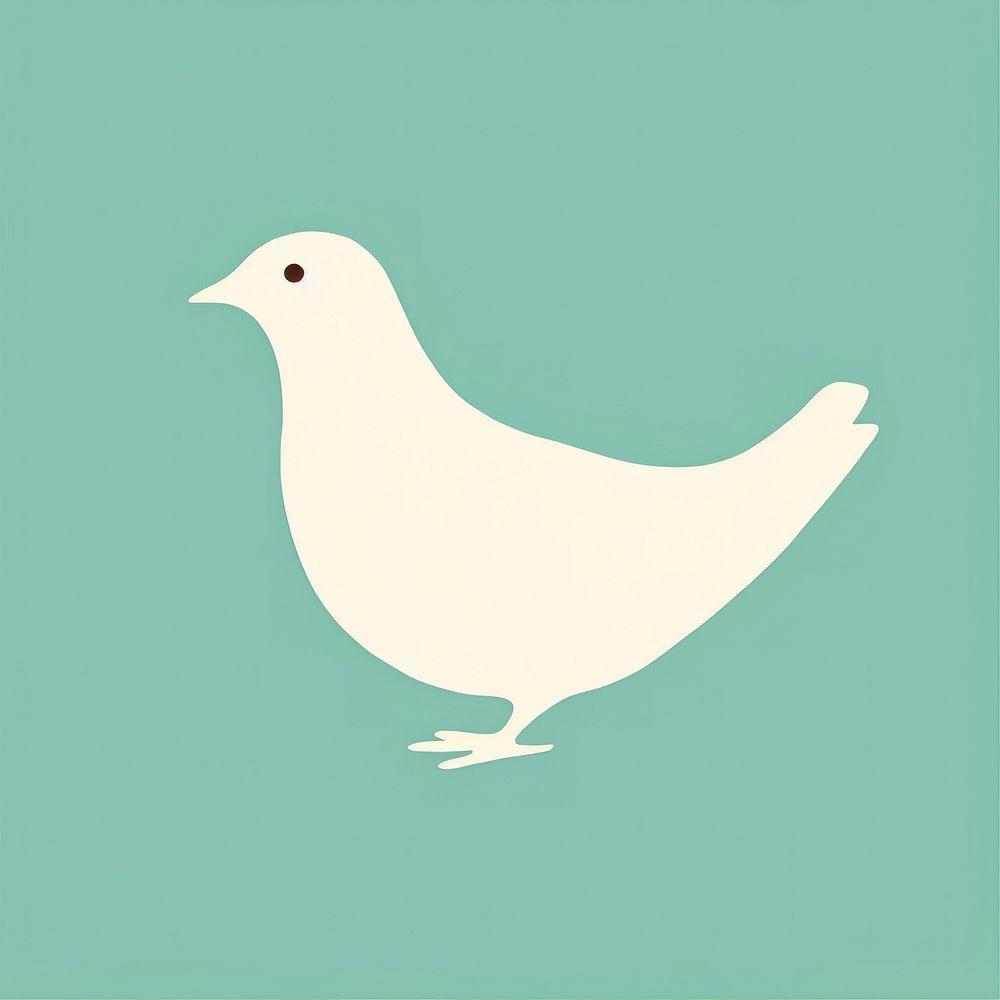 Illustration of a simple dove animal bird wildlife.