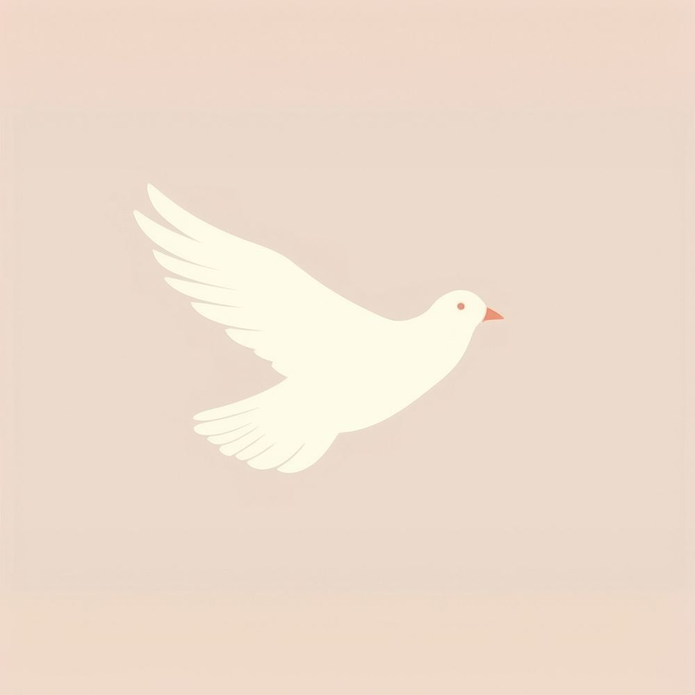 Illustration of a simple dove animal bird cockatoo.